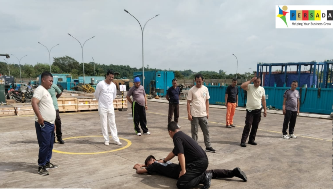 Jaga Stamina dan Disiplin, Bisnis Unit Security Services PERSADA  Adakan Pembinaan Fisik Satpam bersama Tim HSE dari Klien Jasa Pendukung Sektor Migas